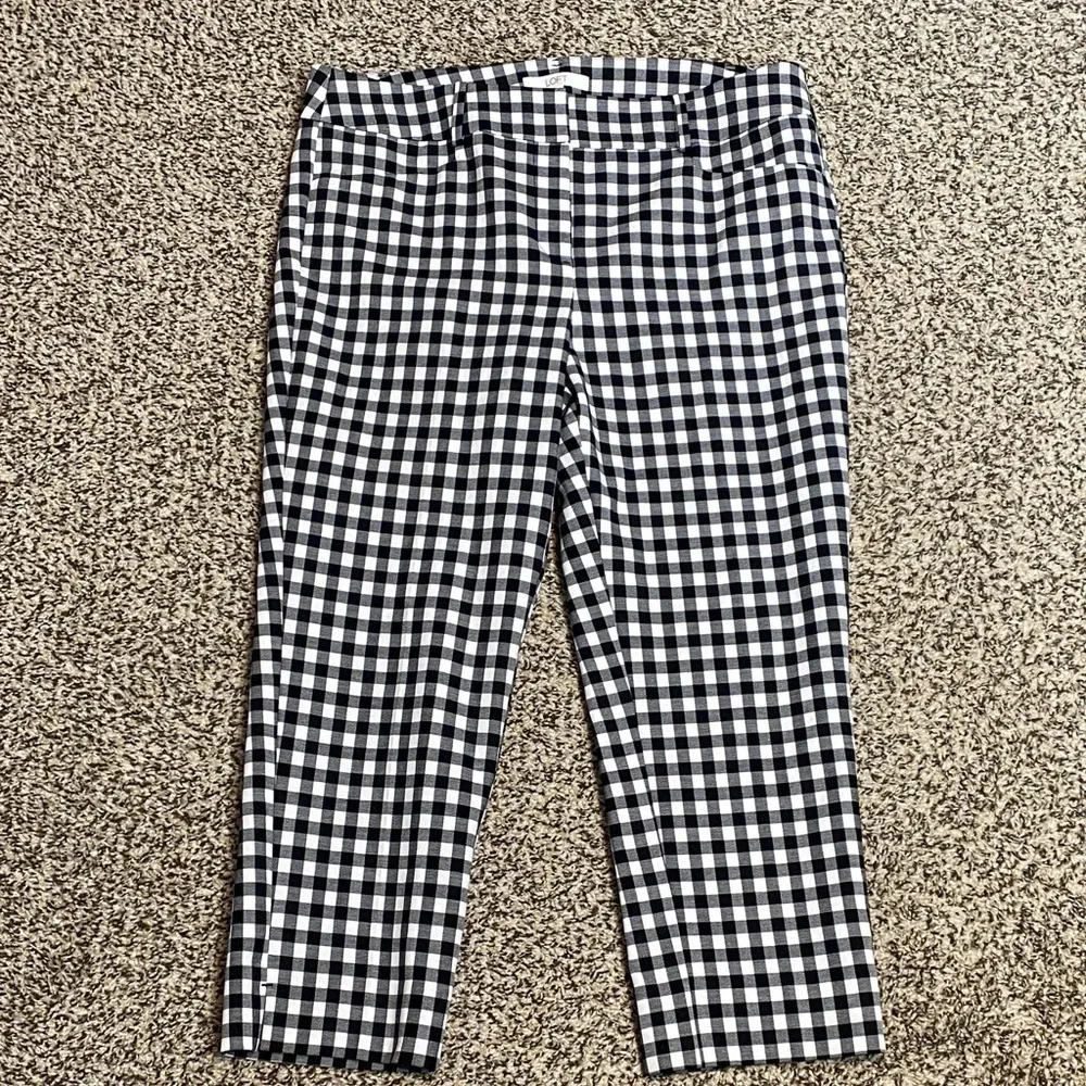 NWOT LOFT Monochrome Checkered Marisa Trousers - Picture 8 of 8